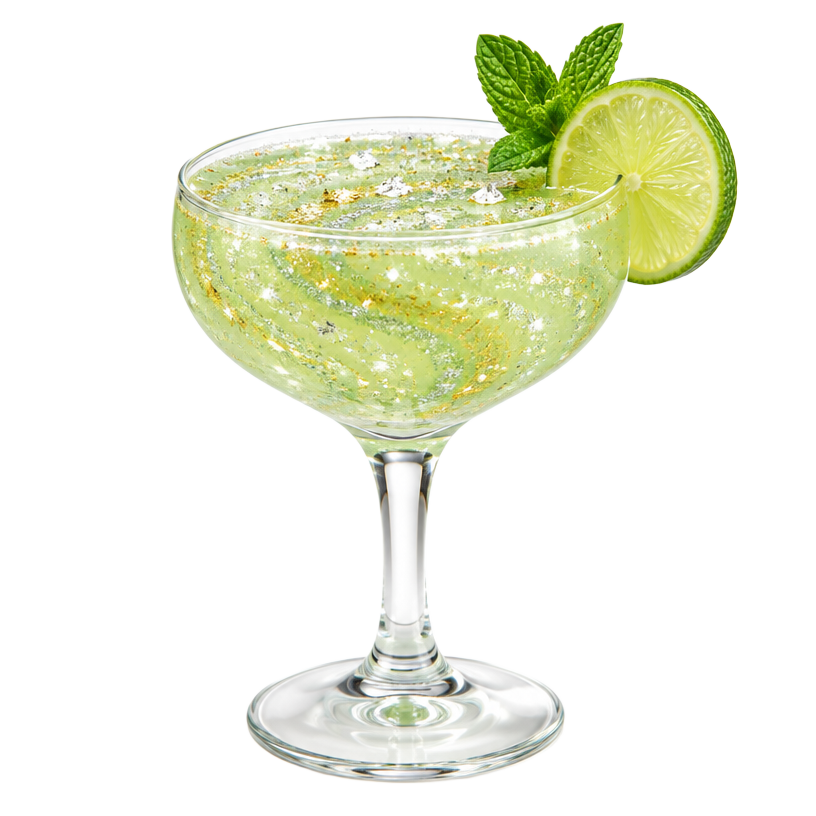Glittrig drink med lime & mynta